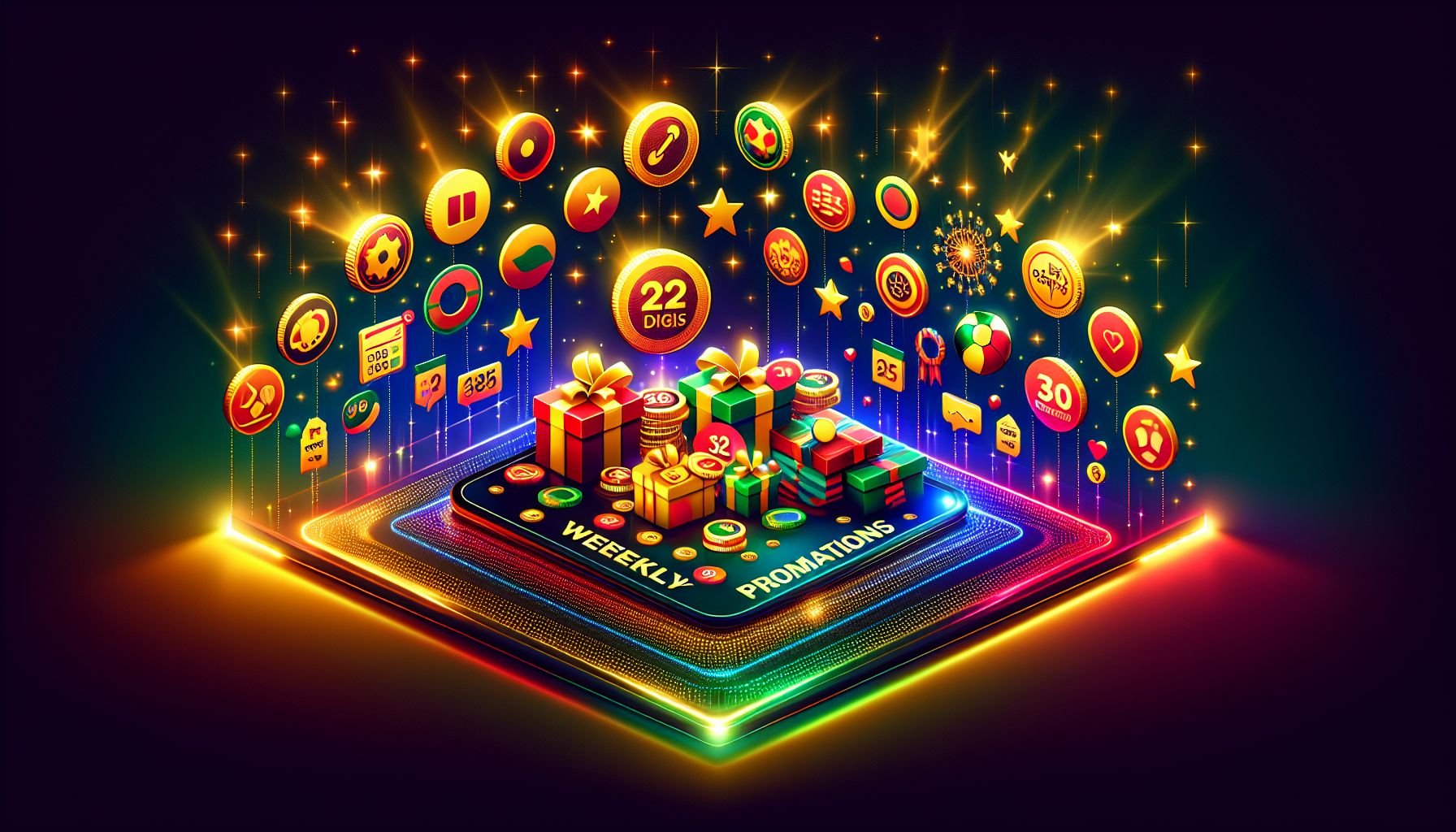 7Z777 weekly bonus schedule with reload rewards, cashback, tournament prizes and festive Bangladesh-inspired promotional elements